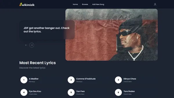 Haitian Lyrics with Translations project screenshot